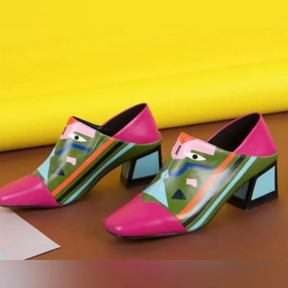 Fedoras Women Ankle High Heel Leather Shoes Size 40 - Picture 2 of 12